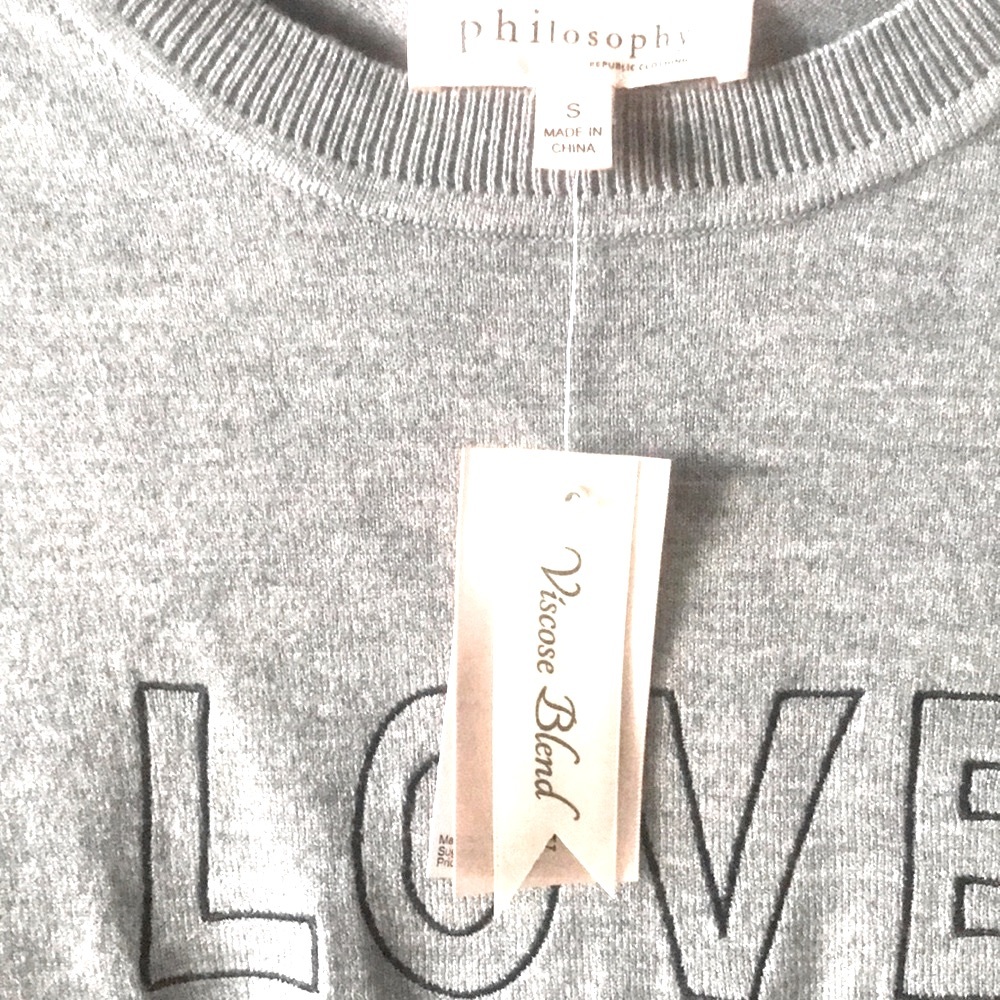 NWT Adorable LOVE long sleeve top